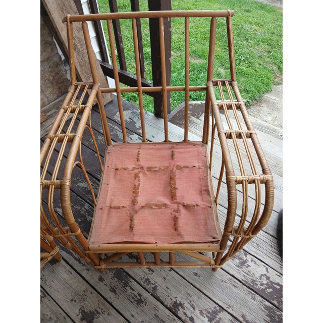 Tan 1970s Superior Reed and Ratton Lounge Set C1973 For Sale - Image 8 of 8