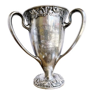 1907 Sterling Silver Kansas City Women's Golf Trophy Cup For Sale