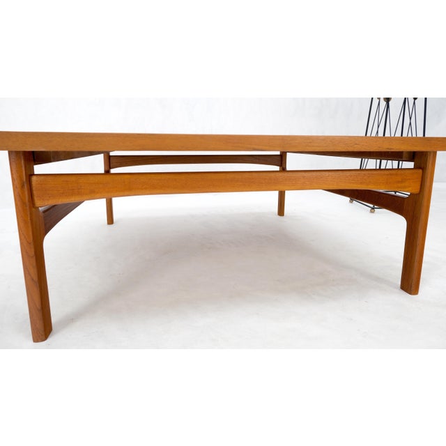 Rolled Edge Solid Teak Top Square Danish Mid-Century Modern Coffee Table For Sale - Image 9 of 12