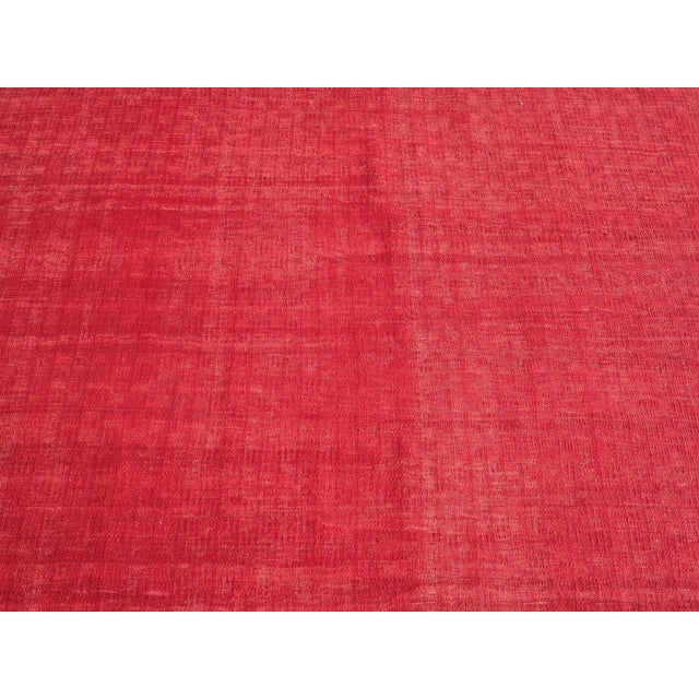 Vintage Turkish Tribal Red Kilim Rug-6’x8’11" For Sale - Image 4 of 12