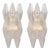 Iridescent Venetian Glass Sconces, Polyhedral, Murano, Italy For Sale