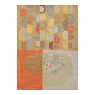 Rug & Kilim X Jenn Ski Mid-Century Modern Style Rug With Geometric Patterns For Sale