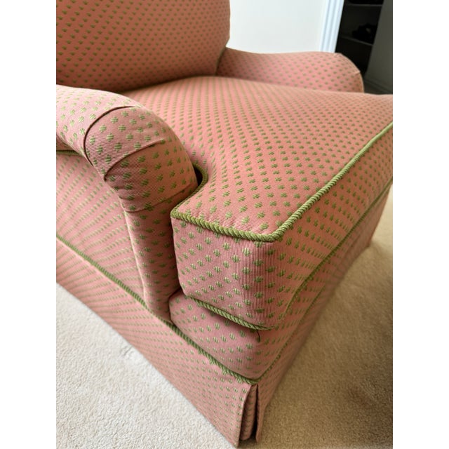 French Provincial 1950s Minton-Spidell Inspired French Provincial Gilded Scroll Arm Upholstered Window Bench – Green Plaid For Sale - Image 3 of 5