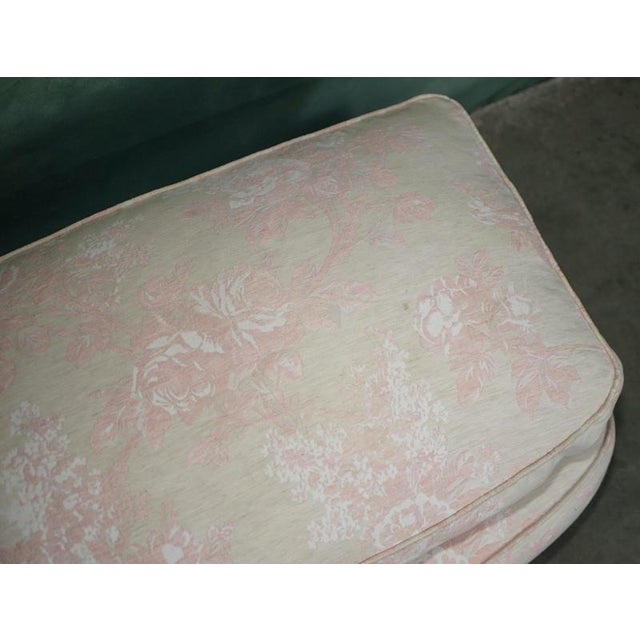 Gold Serpentine Front Feather Filled Cushion Top Ottoman, 2010 For Sale - Image 8 of 16