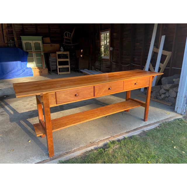 Vintage Mission Style Solid Cherry Wood Console Table Chairish