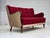 Mid-Century Modern Danish 3-Seater Sofa in Red/Beige Furniture Wool, 1950s For Sale - Image 3 of 18