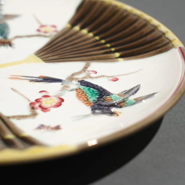 Ceramic Polychrome Glazed Argenta Majolica Plate by Wedgwood, C. 1884 For Sale - Image 7 of 12