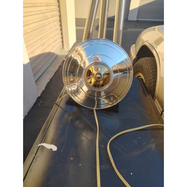 1970s Back Lit Wall Light Silverplated For Sale - Image 4 of 4