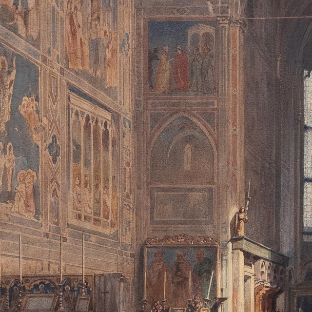 'Scrovegni Chapel' by Carl Frederich Heinrich Werner, 1855, Giotto, Arena Chapel, Padua, Leipzig Academy For Sale - Image 9 of 10