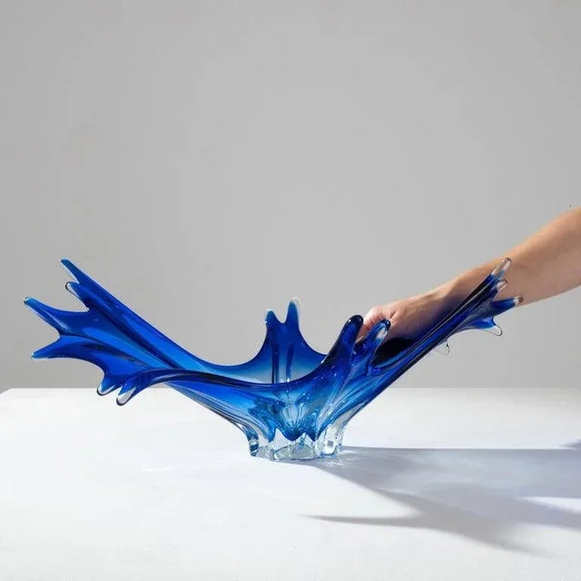 1960s Mid Century Belgian Glass Plateau For Sale - Image 5 of 10