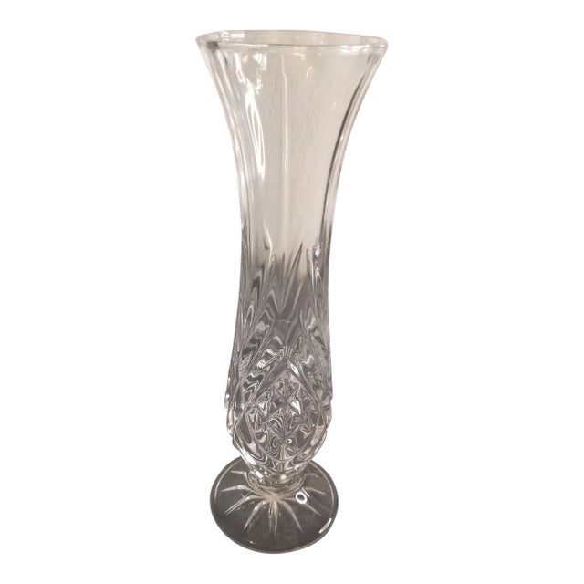 Vintage Lead Crystal Vase For Sale