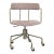 West Elm Modern Upholstered Office Chair With Brass Base and Casters For Sale