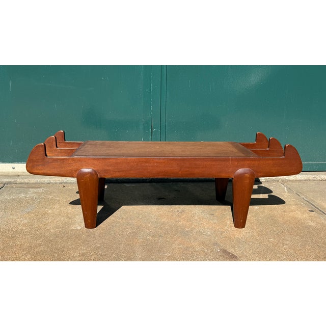 Mid-Century Modern 1950s Sculptural Bench Mid Century Modern For Sale - Image 3 of 10