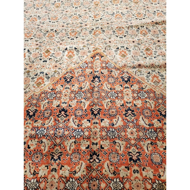 Antique Tabriz Carpet, Hadji Jalili Persian Rug, Earth Tones, Ivory, Rust, Navy For Sale - Image 10 of 18