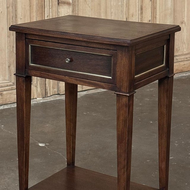 Pair Mid-Century Louis XVI Style Mahogany End Tables For Sale - Image 10 of 18