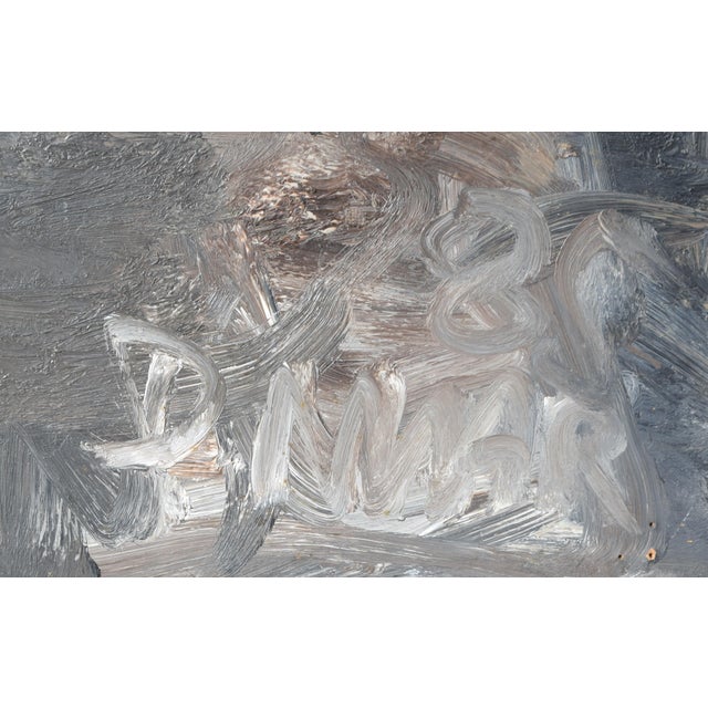 Modern Dieter Nuhr, Hut on the Shore, 1985, Large Acrylic Painting For Sale - Image 3 of 9