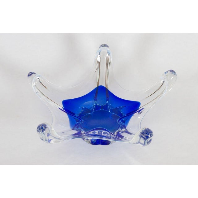 Blue Scandinavian Modern Glass Bowl, 1950s For Sale - Image 8 of 18