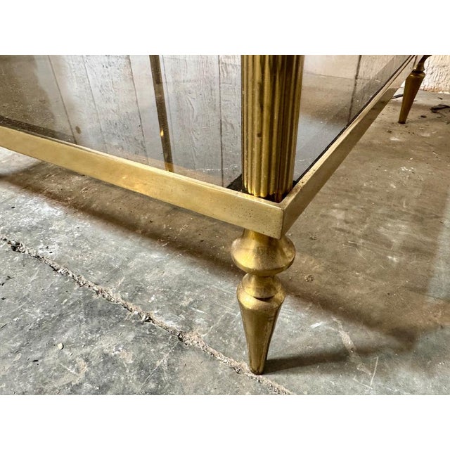 Mid-Century French Brass Lamp Table, 1965 For Sale - Image 6 of 16