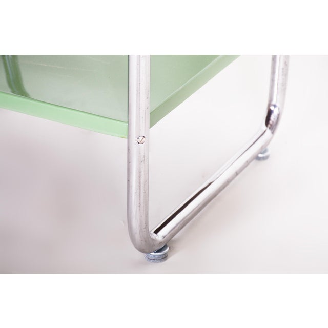 Bauhaus Side Tables in Chrome-Plated Steel and Wood, Czech, 1930s, Set of 2 For Sale - Image 13 of 18