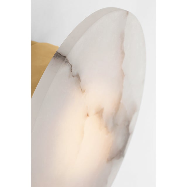 Melange 10" Sconce in Antique-Burnished Brass with Alabaster Designer: Kelly Wearstler Finish: Antique-Burnished Brass...