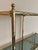 Mid-Century Modern Faux Bamboo Brass Etagere With Stair Form and Smoked Glass For Sale - Image 9 of 12