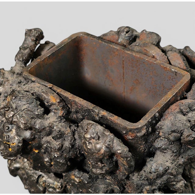 James Bearden Brutalist Sculptured Steel “Barnacle Box” For Sale - Image 10 of 12