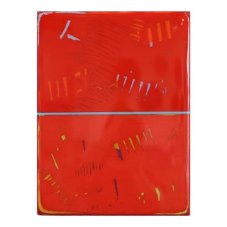 The Window 377 - Original Minimalist Mixed Media Acrylic and Resin Painting on Wood Panel by Ricky Hunt For Sale