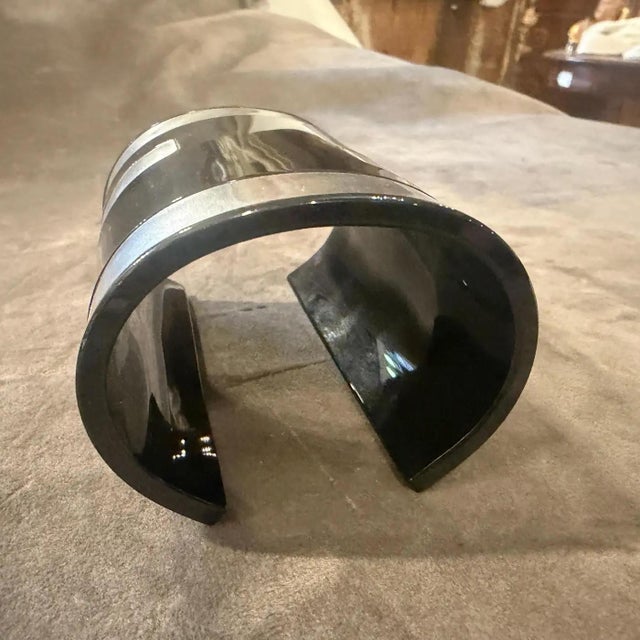 21st Century Black and Silver Bangle Bracelet the Fendista by Fendi Rome For Sale - Image 14 of 14