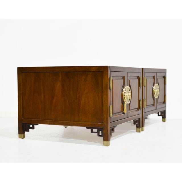 Mid 20th Century 1970s Chinoiserie Side Tables Cathay Collection by Century Furniture - A Pair For Sale - Image 5 of 12