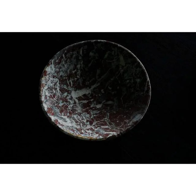 Metal Root Table and Red Marble Dish by Jeremy Descamps, Set of 2 For Sale - Image 7 of 12