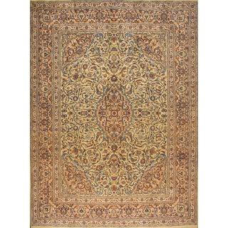 Large Hand-Knotted Middle Eastern Rug in Wool and Cotton For Sale
