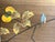 Japanese Vintage Japanese Four-Panel Byōbu Folding Silk Screen Persimmon & Bird Motif For Sale - Image 3 of 9