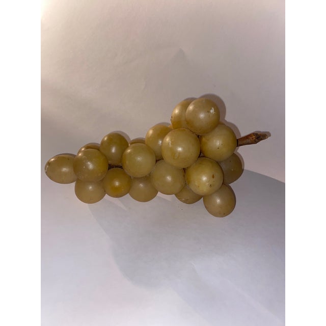 Alabaster Grapes. Vintage MCM Alabaster Cluster of Grapes For Sale - Image 4 of 12