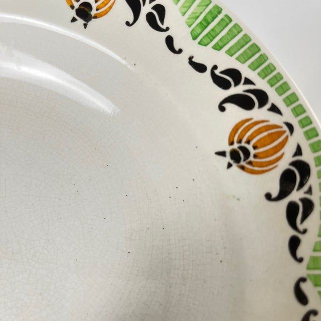 Vintage Maroussia Soup Plates from Sarreguemines, 1930s, Set of 5 For Sale - Image 9 of 10