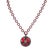 Bochic Ikon Bijoux Collection Red Hot Enamel Retro Necklace With White Topaz For Sale - Image 4 of 6