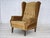 Danish High Back Armchair in Furniture Velour and Oak Wood Legs, 1970s For Sale - Image 11 of 16