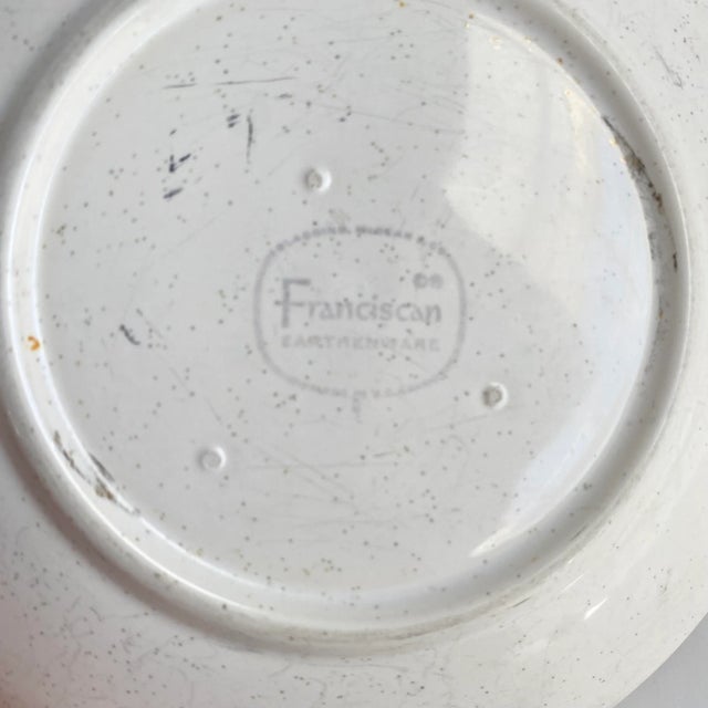 Cream Franciscan Starburst Salad Desert Plates Mid Century Modern 1950s Set of 3 For Sale - Image 8 of 12