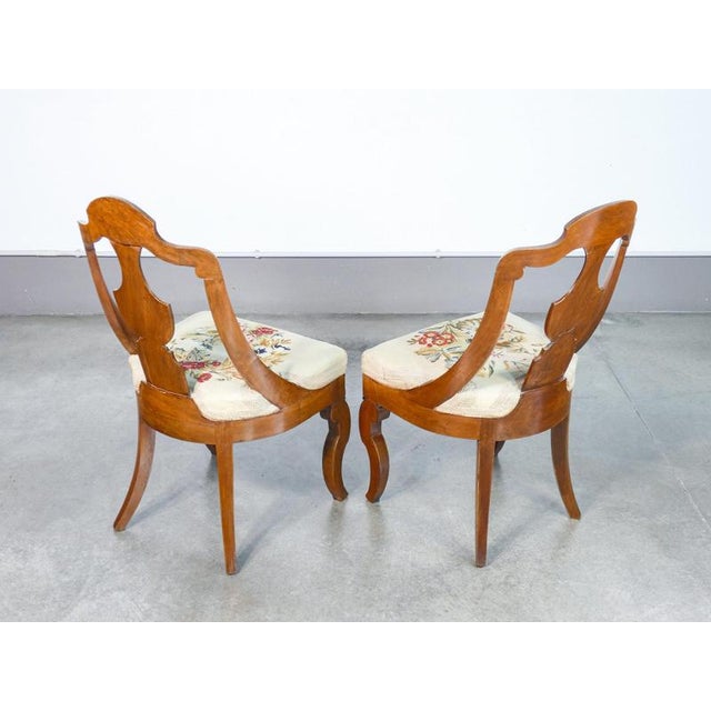 Empire Walnut Chairs, 1800s, Set of 2 For Sale - Image 8 of 18