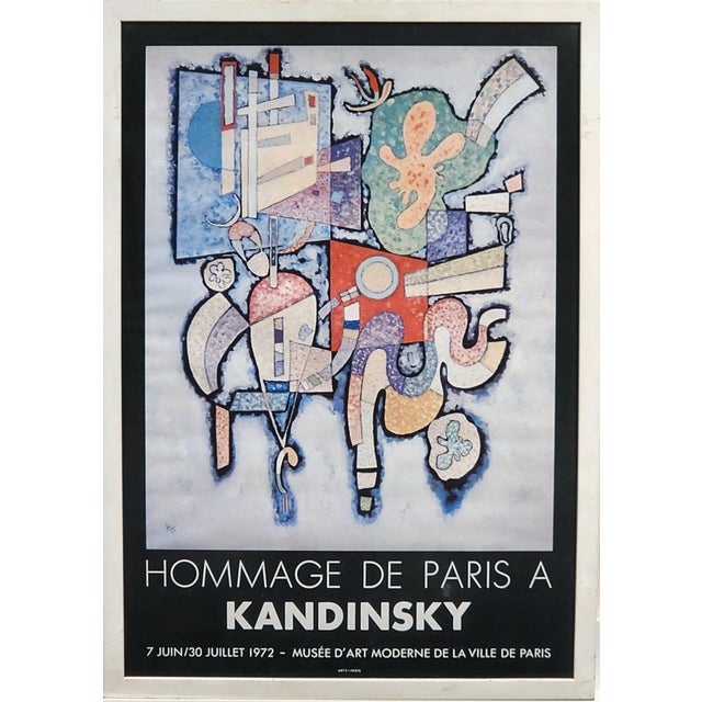 An authentic 1972 exhibition lithograph produced by Arte (Paris) for the 'Hommage de Paris à Kandinsky' retrospective at...