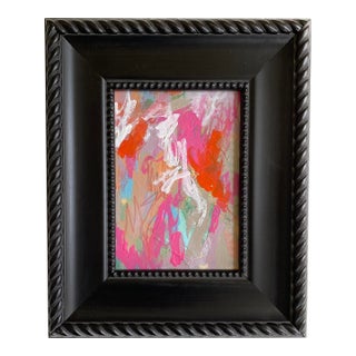 "Squirrelly Girl" 2026 Mini Painting With Vintage Frame by Jessalin Beutler For Sale