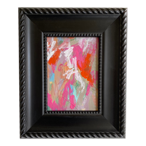 "Squirrelly Girl" 2026 Mini Painting With Vintage Frame by Jessalin Beutler