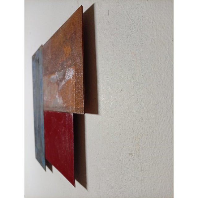 Metal Contemporary Abstract Aerosol, Rust, Varnish on Metal "N 70" by Andre Debono For Sale - Image 7 of 9