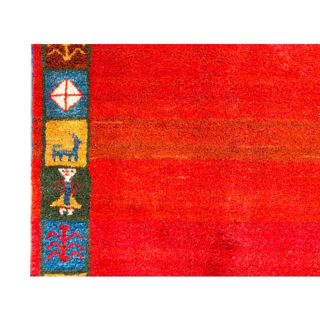 Vintage Persian Gabbeh Rug For Sale In Chicago - Image 6 of 11