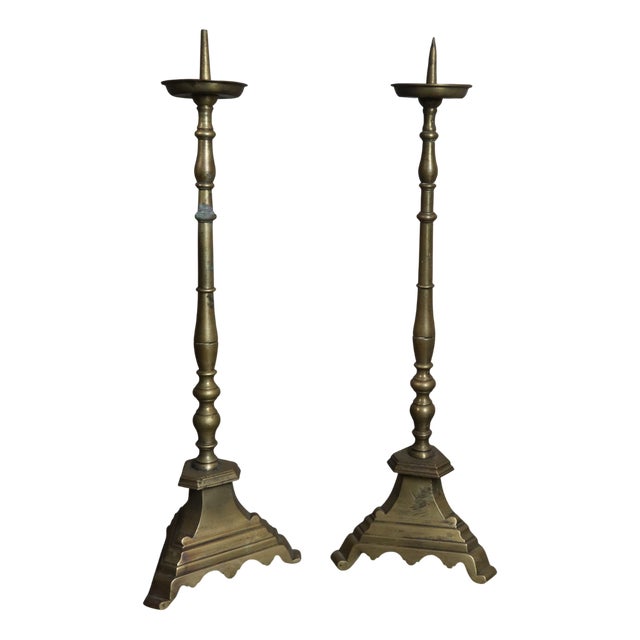Antique Candlesticks, 1600s, Set of 2 For Sale