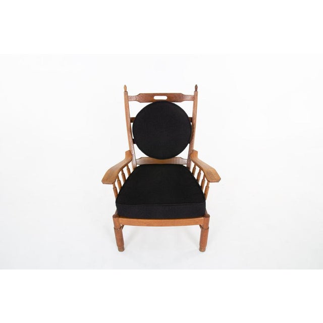 Set of Vintage Armchairs in Oak and Terry Fabric, 1950 For Sale - Image 6 of 14