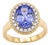 Natural Tanzanite 4cts & Diamond 0.30cts Ring in 18k Gold For Sale