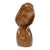 Vintage Petite Mabini Figural Female Bust Sculpture in Monkeypod For Sale