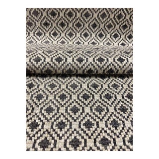 Pindler Clovis Charcoal Grey Woven Geometric Chenille Upholstery Fabric For Sale