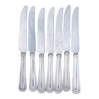 Mid 20th Century Hotel Silverplate Knives- Set of 7 For Sale