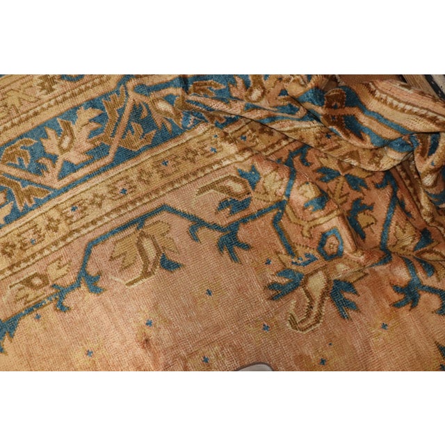 Palace Size Antique Turkish Oushak, 16'4'' X 25'4'' For Sale - Image 4 of 12